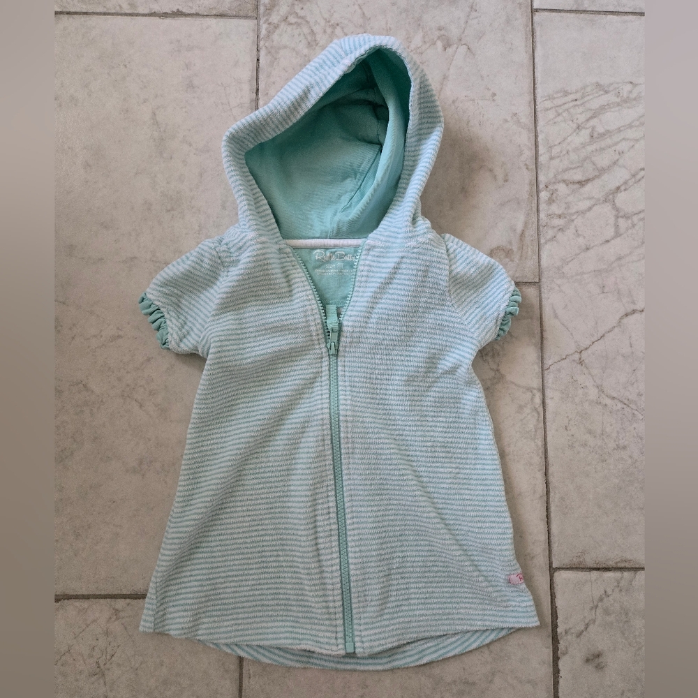 Ruffle Butts full zip swimsuit coverup